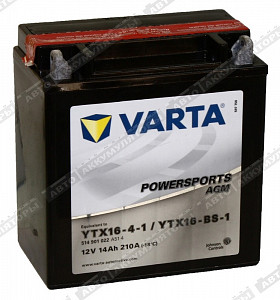 Мотоаккумулятор AGM 514 901 022 (YTX16-BS-1) - фото Мотоаккумулятор AGM 514 901 022 (YTX16-BS-1) - фото