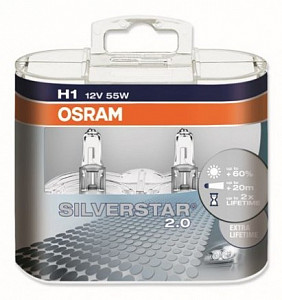 Автолапма H1 12V-55W SilverStar 2.0 Duo-Box (2шт) - фото 