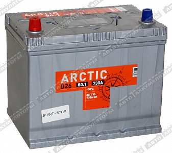 Автомобильный аккумулятор Arctic Silver 6СТ-80.1 VL (D26FR) - фото Автомобильный аккумулятор Arctic Silver 6СТ-80.1 VL (D26FR) - фото